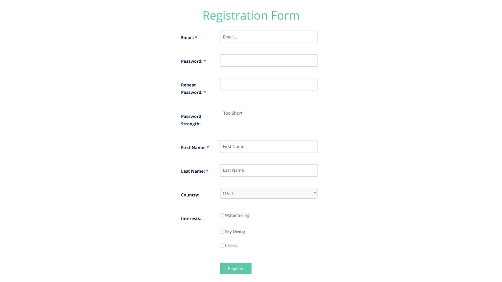 Registration Form