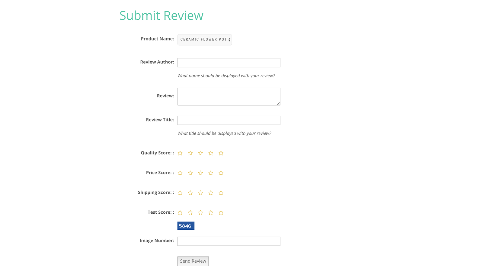 Submit Review Form