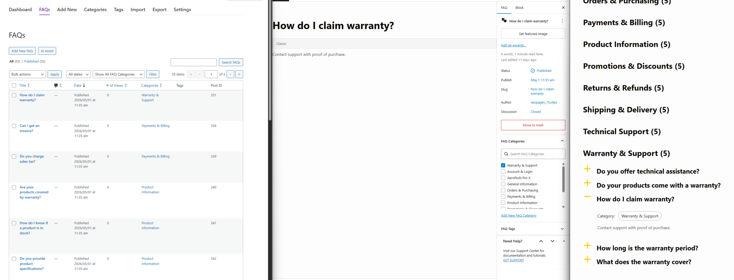 Alternative to Heroic FAQs plugin